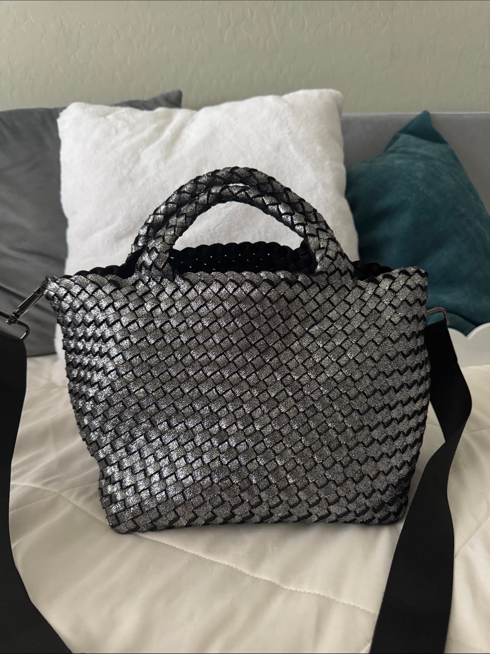 Naghedi St Barths Small Metallic Tote